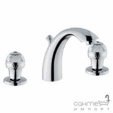 Смеситель для раковины на 3 отверстия Bugnatese Axo Fenice 612F CRDO хром/золото