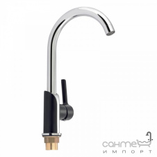 Смеситель для кухни Q-tap Grand QTGRABCR007F черный/хром