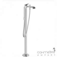 Напольный смеситель для ванны без сливного гарнитура Hansgrohe Vivenis 75445670 Matt Black матовый черный