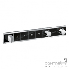 Змішувач термостатичний для душу прихованого монтажу Hansgrohe RainSelect 15357600 хром чорний