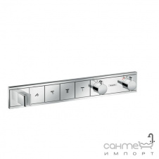 Змішувач-термостат прихованого монтажу для душу на 4 споживача Hansgrohe RainSelect 15357000 хром
