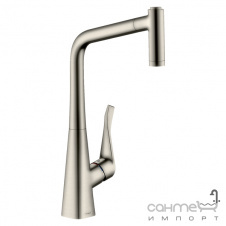 Смеситель для кухни с выдвижным изливом Hansgrohe Metris 14820800 сталь