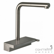 Смеситель для кухни с выдвижным изливом Hansgrohe Aquno Select M81 73830800 сталь