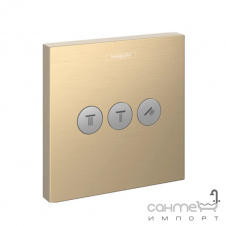 Внешняя часть переключателя на 3 потребителя Hansgrohe Shower Select 15764140 матовая бронза