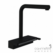 Смеситель для кухни с вытяжным изливом и каскадом Hansgrohe Aquno Select M81 73836670 матовый черный