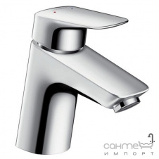 Змішувач для раковини з донним клапаном pop-up Hansgrohe Logis 71070000 Хром