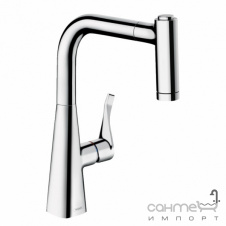 Смеситель для кухни с вытяжным изливом Hansgrohe Metris M71 73823000 хром
