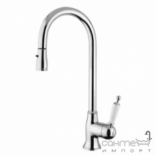 Змішувач для кухні з висувним душем Bugnatese Cucina Oxford 6395 DO золото