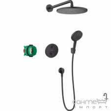Душова система прихованого монтажу Hansgrohe Croma 280 1jet 27961670 чорний матовий