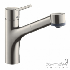Смеситель для кухни с вытяжным изливом Hansgrohe Talis M52 73860800 нержавеющая сталь