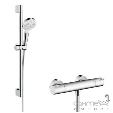 Змішувач-термостат із душовим гарнітуром Hansgrohe Crometta Vario Ecostat 27812400 хром
