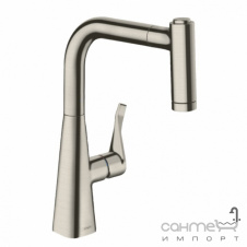 Змішувач для кухні з витяжним виливом Hansgrohe Metris M71 73800800 нержавіюча сталь