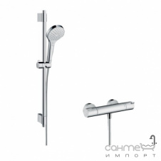 Смеситель-термостат с душевым гарнитуром Hansgrohe Croma Select S 27833400 хром