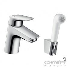 Смеситель для раковины с гигиеническим душем Hansgrohe Logis 71290000 Хром