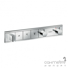 Змішувач-термостат прихованого монтажу для душу на 3 споживачі Hansgrohe RainSelect 15356000 хром
