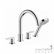 Смеситель на борт ванны с душевым гарнитуром Hansgrohe Vernis Shape 71459000 хром