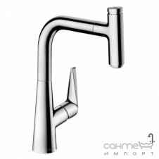 Змішувач для кухні з витяжним виливом Hansgrohe Metris Talis Select M51 73852000 хром