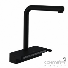 Смеситель для кухни с вытяжным изливом и каскадом Hansgrohe Aquno Select M81 73830670 матовый черный