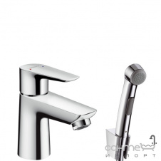 Смеситель для биде с гигиеническим душем и со сливным гарнитуром Hansgrohe Talis E 71729000 Хром