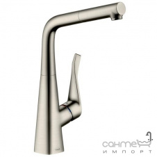 Смеситель для кухни с выдвижным изливом Hansgrohe Metris 14821800 сталь