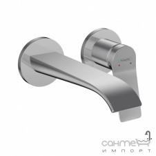 Смеситель с сливным гарнитуром для умывальника скрытого монтажа Hansgrohe Vivenis 75050700 Matt White матовый белый