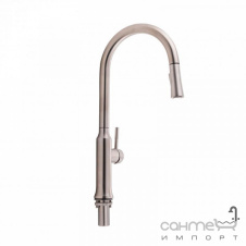 Смеситель для кухни с вытяжным изливом Q-tap Baruska QTBAR9137103UN никель браш