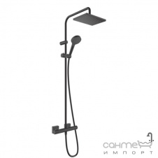 Душова стійка з термостатом Hansgrohe Vernis Shape 230 1jet 26286670 матовий чорний