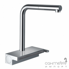 Смеситель для кухни с вытяжным изливом и каскадом Hansgrohe Aquno Select M81 73836000 хром