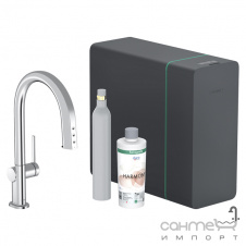 Смеситель для кухни + стартовый комплект SodaSystem 210 Hansgrohe Aqittura M91 76800000 хром