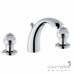 Смеситель для раковины на 3 отверстия Bugnatese Axo Fenice 612F CRDO хром/золото Київ