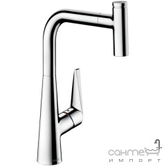 Смеситель для кухни с кнопкой управления и выдвижной лейкой Hansgrohe Talis Select S 72821800 нержавеющая сталь Київ