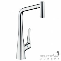 Смеситель для кухни с вытяжным изливом Hansgrohe Metris M71 73824000 хром Ровно