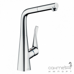 Смеситель для кухни с вытяжным изливом Hansgrohe Metris M71 73828000 хром Запорожье