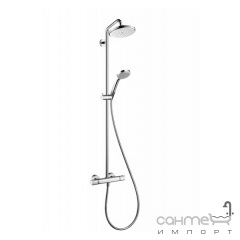 Душова стійка Hansgrohe Showerpipe Croma 220 27185000 EcoSmart Вишневе
