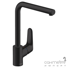 Смеситель для кухни с вытяжным изливом Hansgrohe Focus M41 31817670 матовый черный Ірпінь