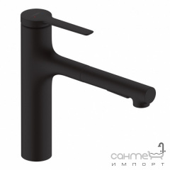 Смеситель для кухни с вытяжным изливом Hansgrohe Zesis M33 74801670 матовый черный Полтава