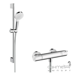 Змішувач-термостат із душовим гарнітуром Hansgrohe Crometta Vario Ecostat 27812400 хром Київ