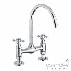 Смеситель для кухни на 2 отверстия Bugnatese Cucina Lady 991 CRDO хром/золото Херсон