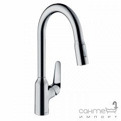 Смеситель для кухни с вытяжным изливом Hansgrohe Focus M42 71820000 хром Буча