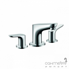Смеситель для раковины на 3 отверстия с донным клапаном Hansgrohe Focus 31937000 Кропивницький