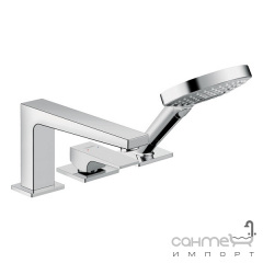 Смеситель для ванны с ручным душем на 3 отверстия Hansgrohe Metropol 32551000 хром Луцк