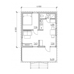 Каркасно-щитовой модульный дом 50 м2 под ключ Киев