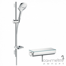 Змішувач-термостат із душовим гарнітуром Hansgrohe Raindance Select E 27038000 хром