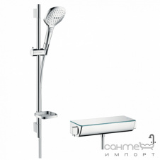 Смеситель-термостат с душевым гарнитуром Hansgrohe Raindance Select E 27038000 хром