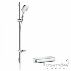 Смеситель-термостат с душевым гарнитуром Hansgrohe Raindance Select E 27039400 белый/хром Київ