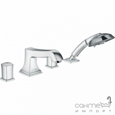 Смеситель для ванны врезной на 4 отверстия Hansgrohe Metropol Classic 31315000 хром