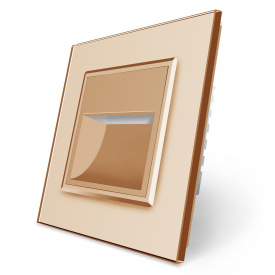 Світильник для сходів підсвічування підлоги золото скло Livolo (722800613)