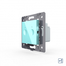 Механизм сенсорный проходной выключатель Sense 2 сенсора зеленый Livolo (782000418)