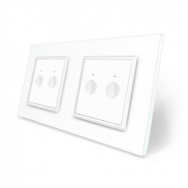 Сенсорний вимикач Sense 4 сенсора (2-2) білий скло Livolo (VL-C7FC2/FC2-4WP)