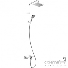 Душова стійка із змішувачем-термостатом для ванни Hansgrohe Vernis Shape EcoSmart 26098000 хром